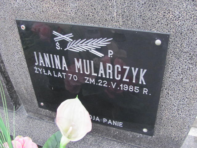 Janina Mularczyk Mnin - Grobonet - Wyszukiwarka osób pochowanych